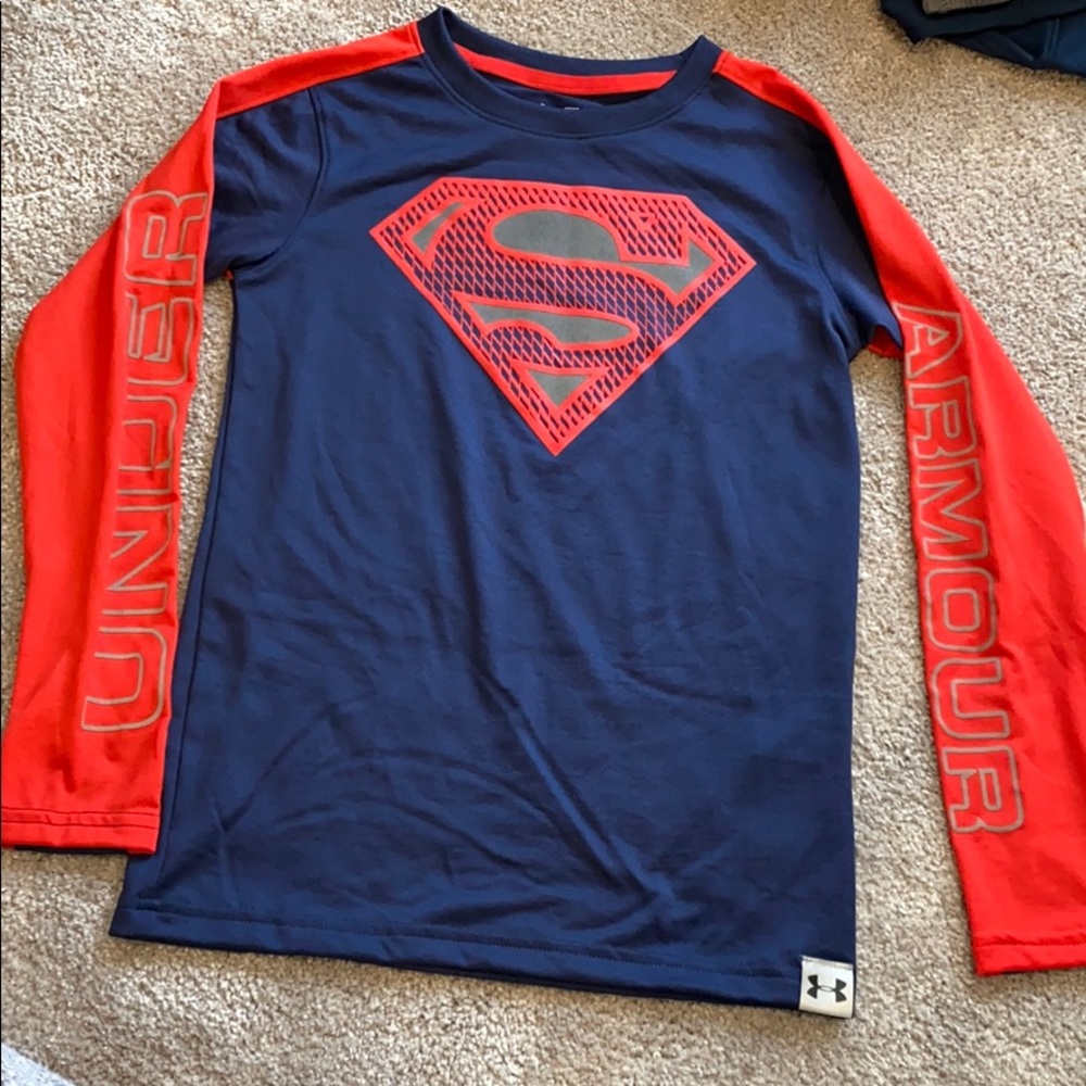 Youth Under armour superman shirt